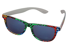 Wayfarer zonnebril met blauw spiegelglas