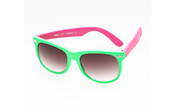 Wayfarer zonnebril in groen / roze