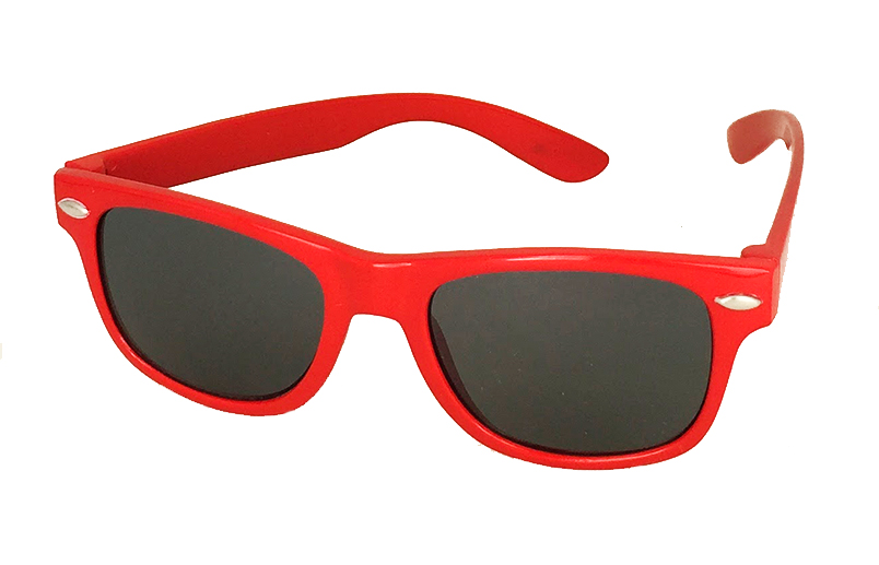 Wayfarer kinderzonnebril in rood 