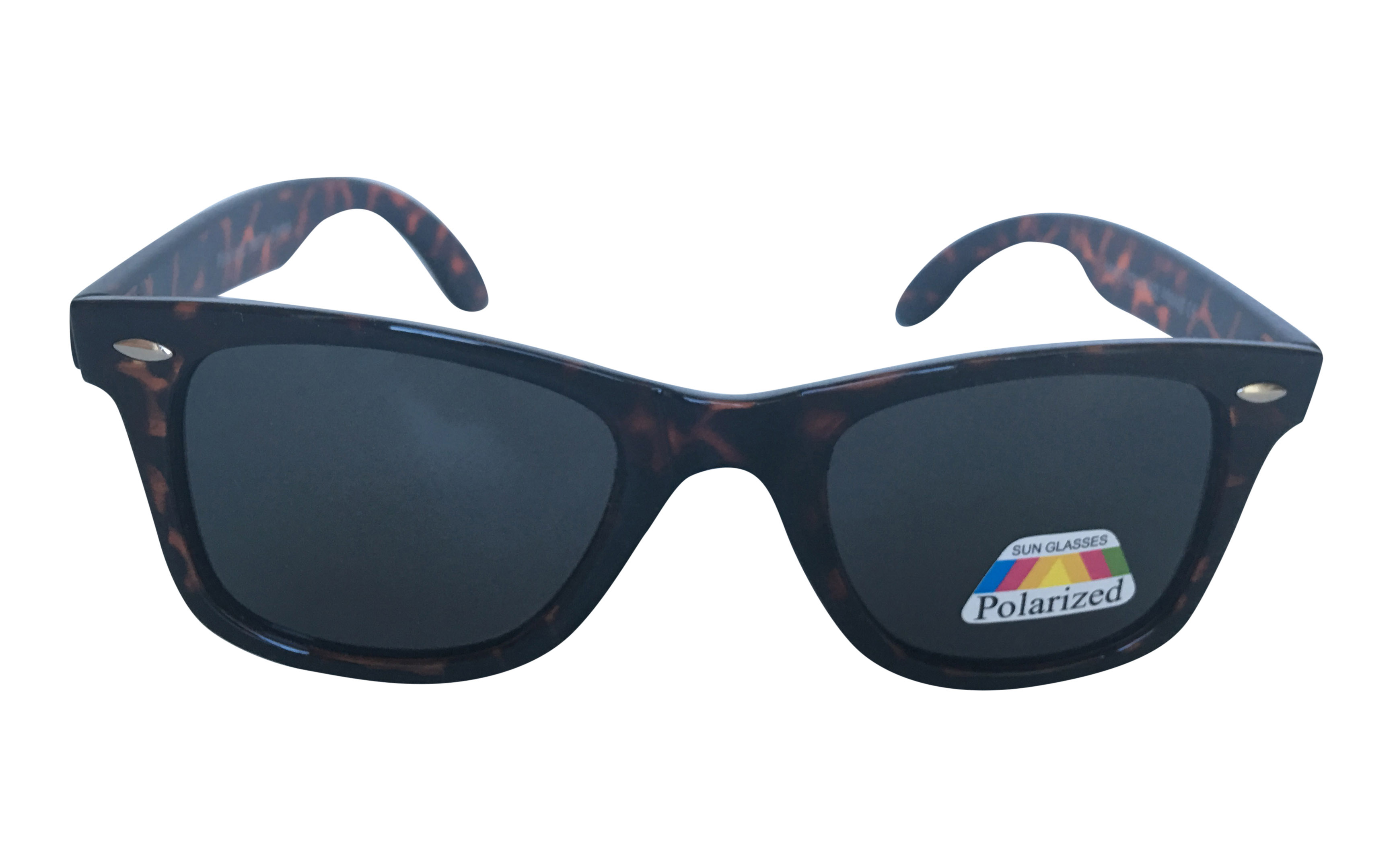 Polaroid Wayfarer zonnebril in donker rood / bruin  - sunlooper.nl - billede 3