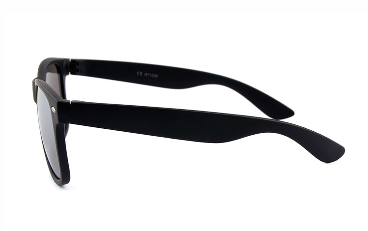 Zwarte Wayfarer met spiegelglas - sunlooper.nl - billede 3