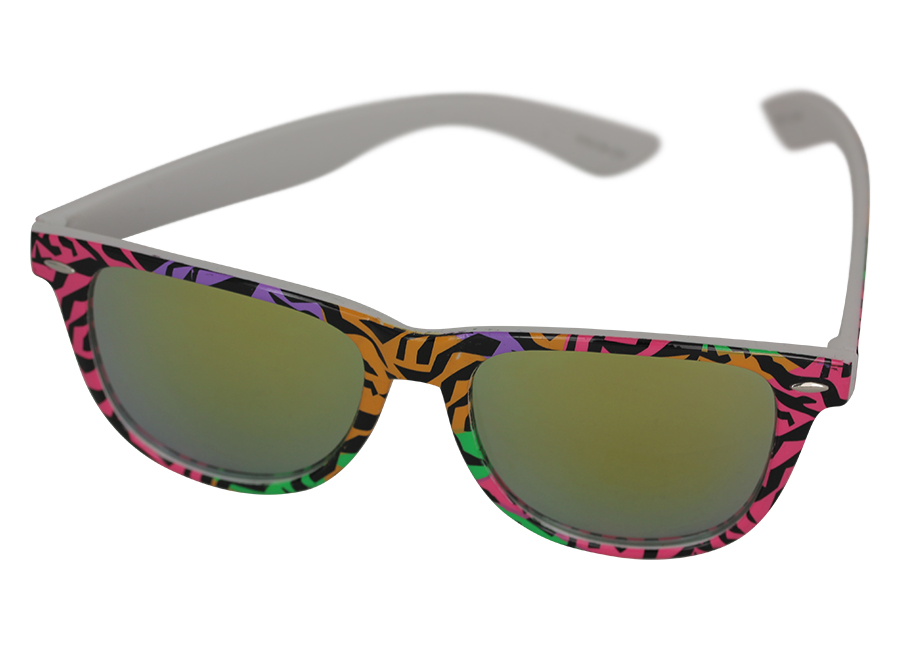 Wayfarer zonnebril met gekleurd dierenprint