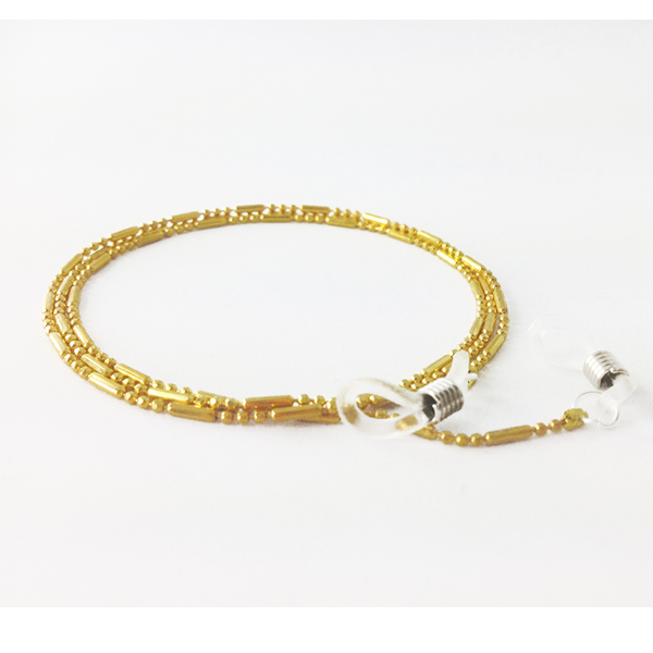 Mooie gouden brillenketting.