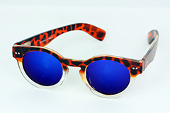 Ronde zonnebril met blauw glas - Design nr. 1130