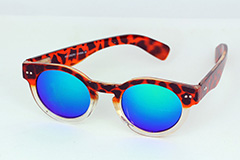 Ronde zonnebril met spiegelglas - Design nr. 1136