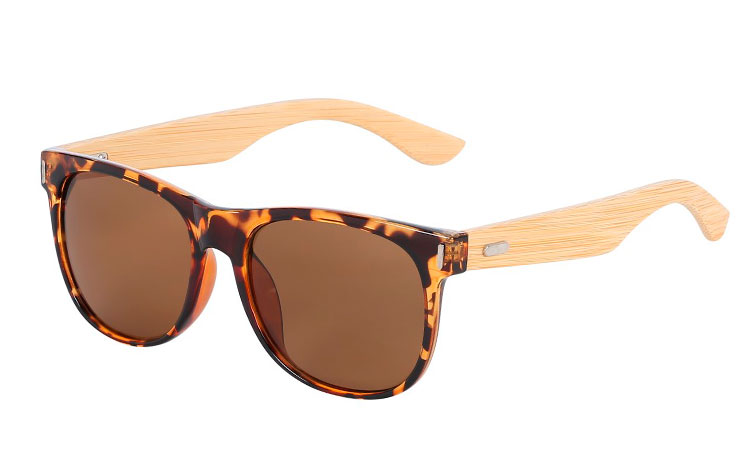 Bruine wayfarer met bamboe - Design nr. 3045
