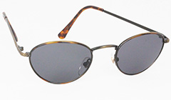 : Ovalen moderne zonnebril met grijs-zwart glas  - Design nr. 3117